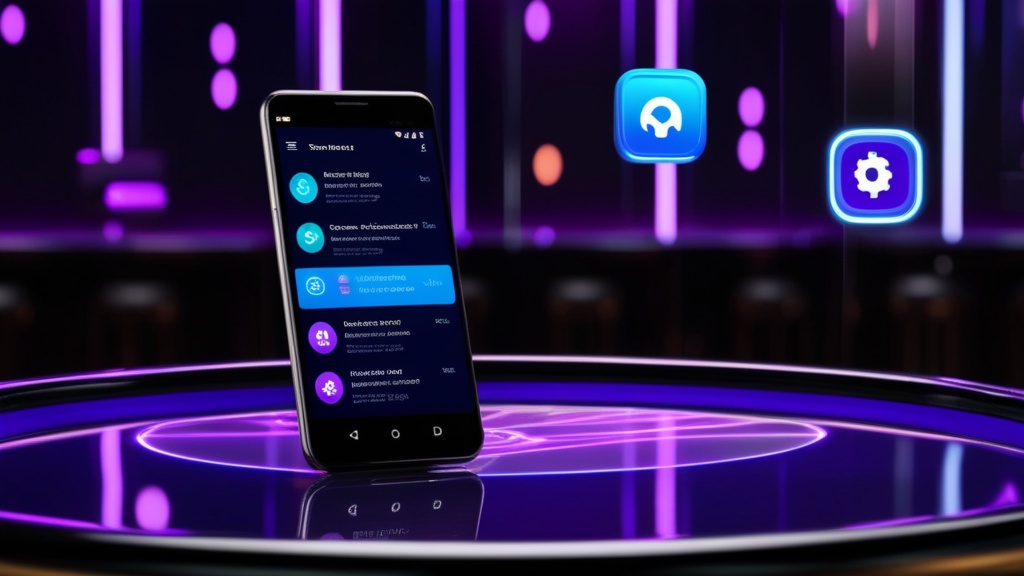 Telefono Android con schermata di compatibilità e aggiornamento dell’app casino