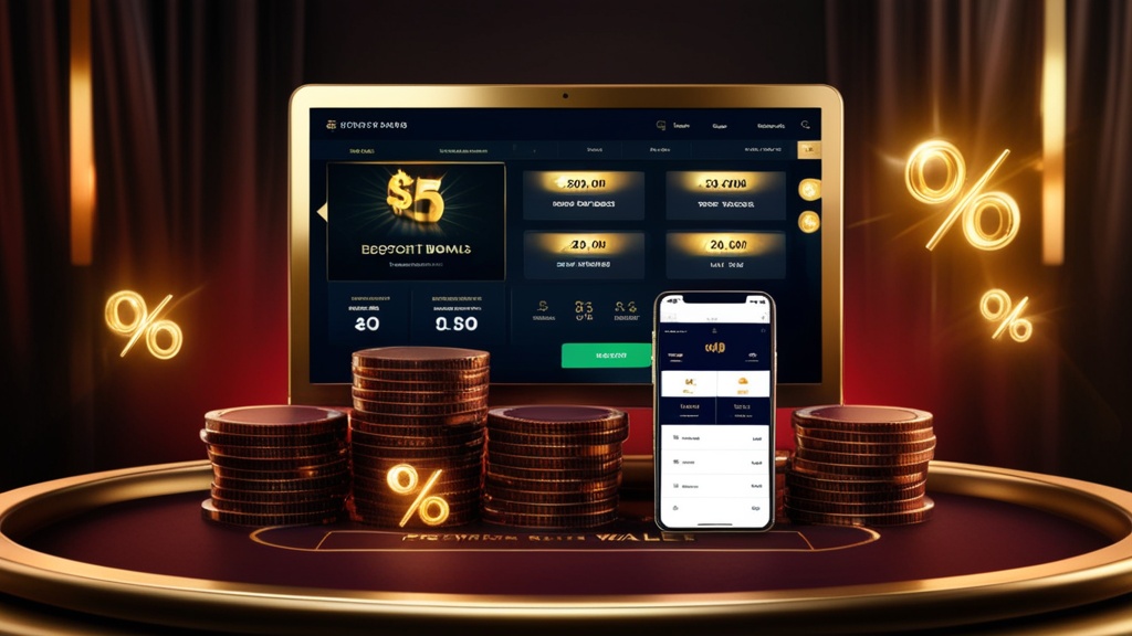 Tavolo casinò con percentuale bonus e schermata di deposito