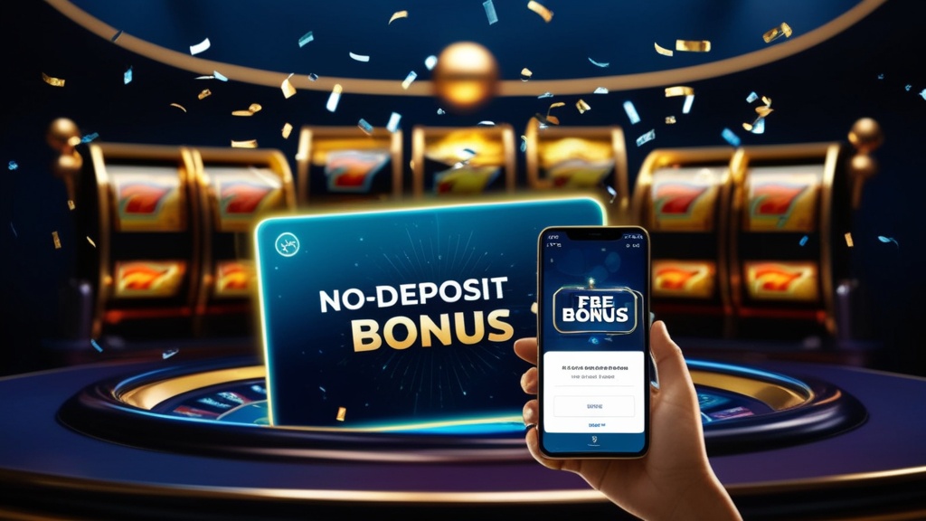 Carta bonus senza deposito illuminata in un casinò scuro